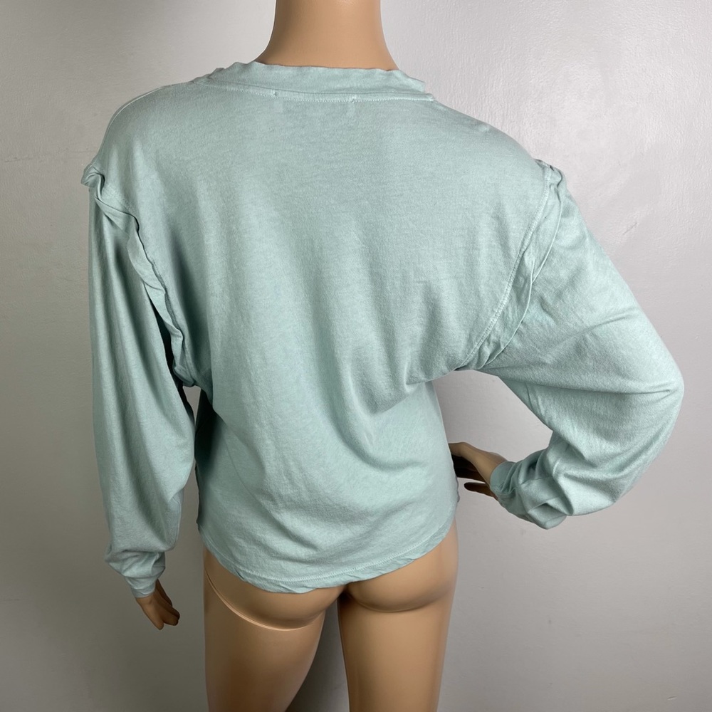 JOIE BLUE LONG SLEEVE COTTON JERSEY TOP - Picture 7 of 11